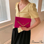 Stylish Night Felt Envelope Clutch Wristlet