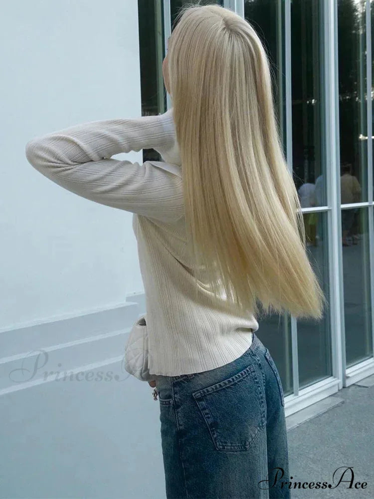 Stylish Patchwork Frill Long Sleeve Cardigan