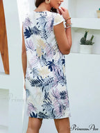 Stylish Printed Knee-length Floral Dress