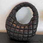 Stylish Quilted Puffer Fluffy Pleated Shoulder Handbag