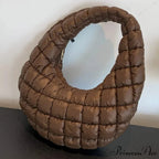 Stylish Quilted Puffer Fluffy Pleated Shoulder Handbag
