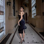 Stylish Single-Shoulder Crystal Slimming Gown Prom Gown