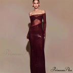 Stylish Single-Shoulder Sparkling Fitted Prom Gown