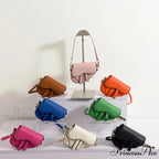 Stylish Small Purse Zipper Courier Saddle Monochrome Bag