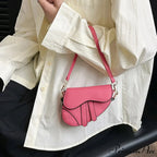 Stylish Small Purse Zipper Courier Saddle Monochrome Bag