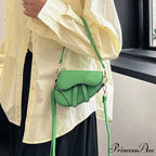 Stylish Small Purse Zipper Courier Saddle Monochrome Bag