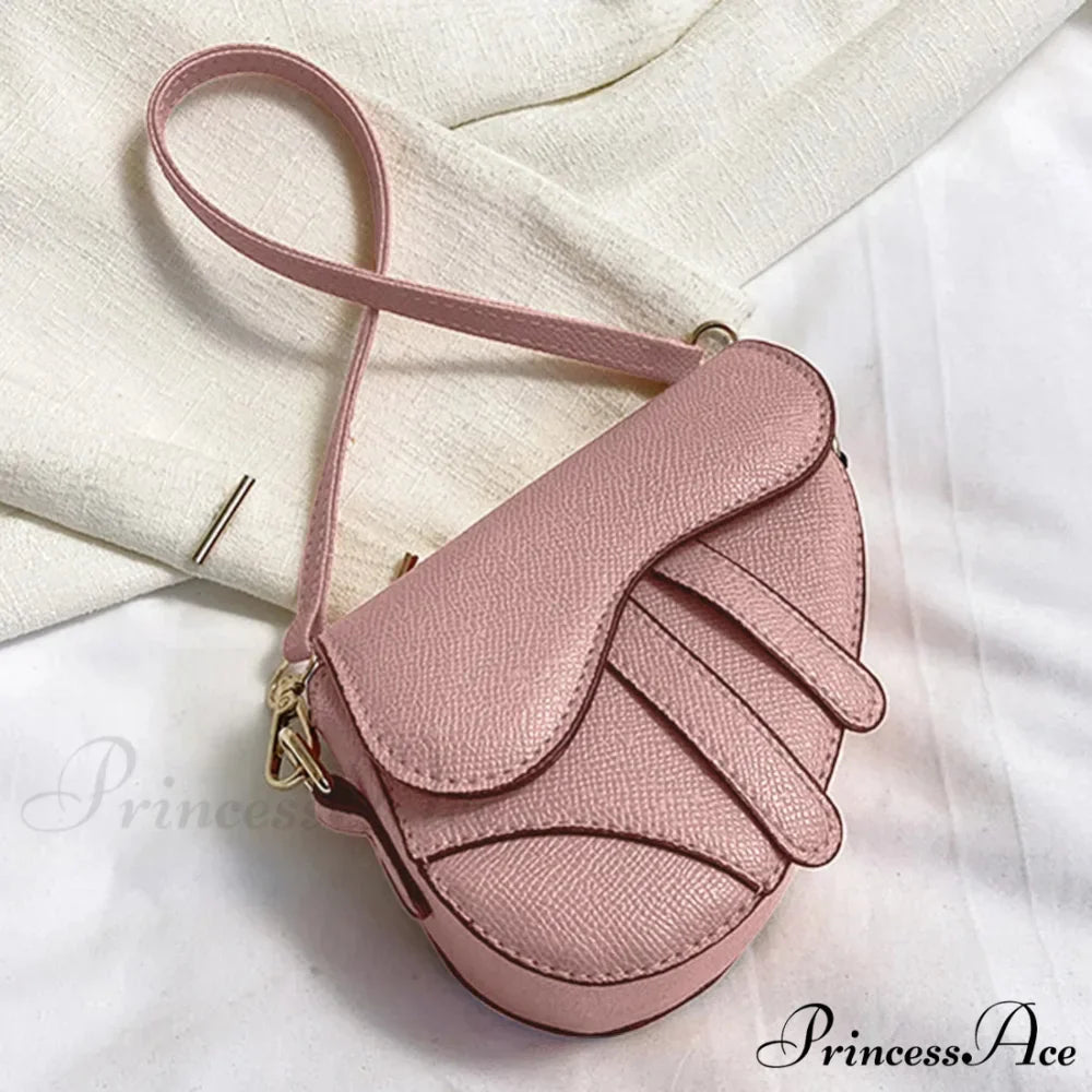 Stylish Small Purse Zipper Courier Saddle Monochrome Bag