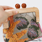 Stylish Sparkling Bloom Clutch Purse Wristlet