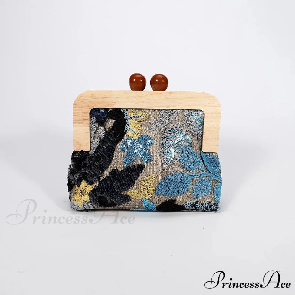 Stylish Sparkling Bloom Clutch Purse Wristlet