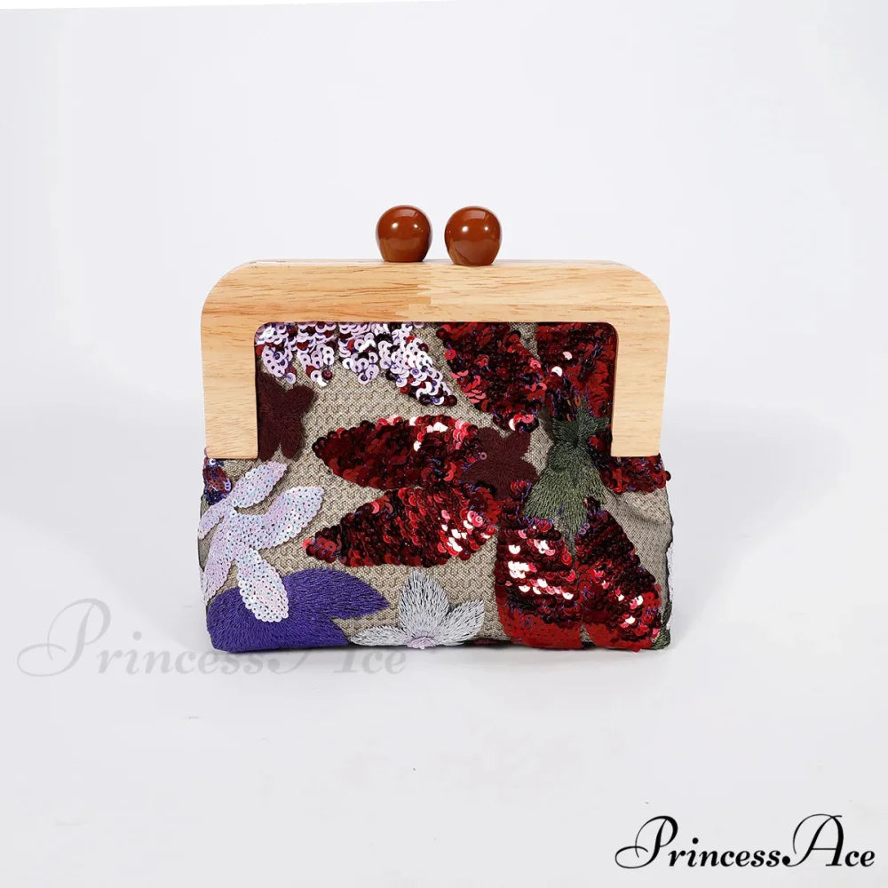 Stylish Sparkling Bloom Clutch Purse Wristlet