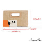 Stylish Straw Clutch Wristlet