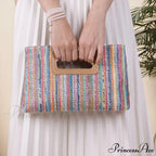 Stylish Straw Clutch Wristlet