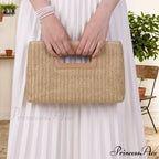 Stylish Straw Clutch Wristlet