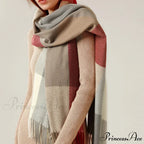 Stylish Tartan Cashmere Winter Scarf