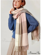 Stylish Tartan Cashmere Winter Scarf