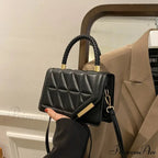 Stylish Tartan Faux Leather Petite Square Crossbody Purse