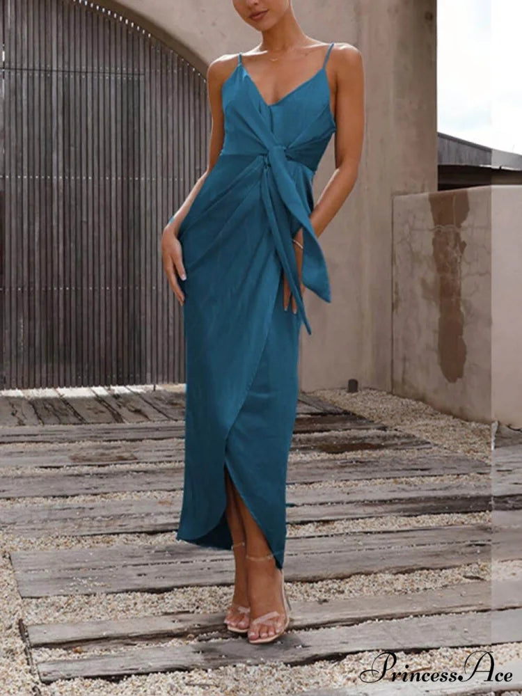 Stylish Unique Strappy Charming French Halter Midi Dresses