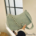 Stylish Velvet Zipper Underarm Shoulder Bag