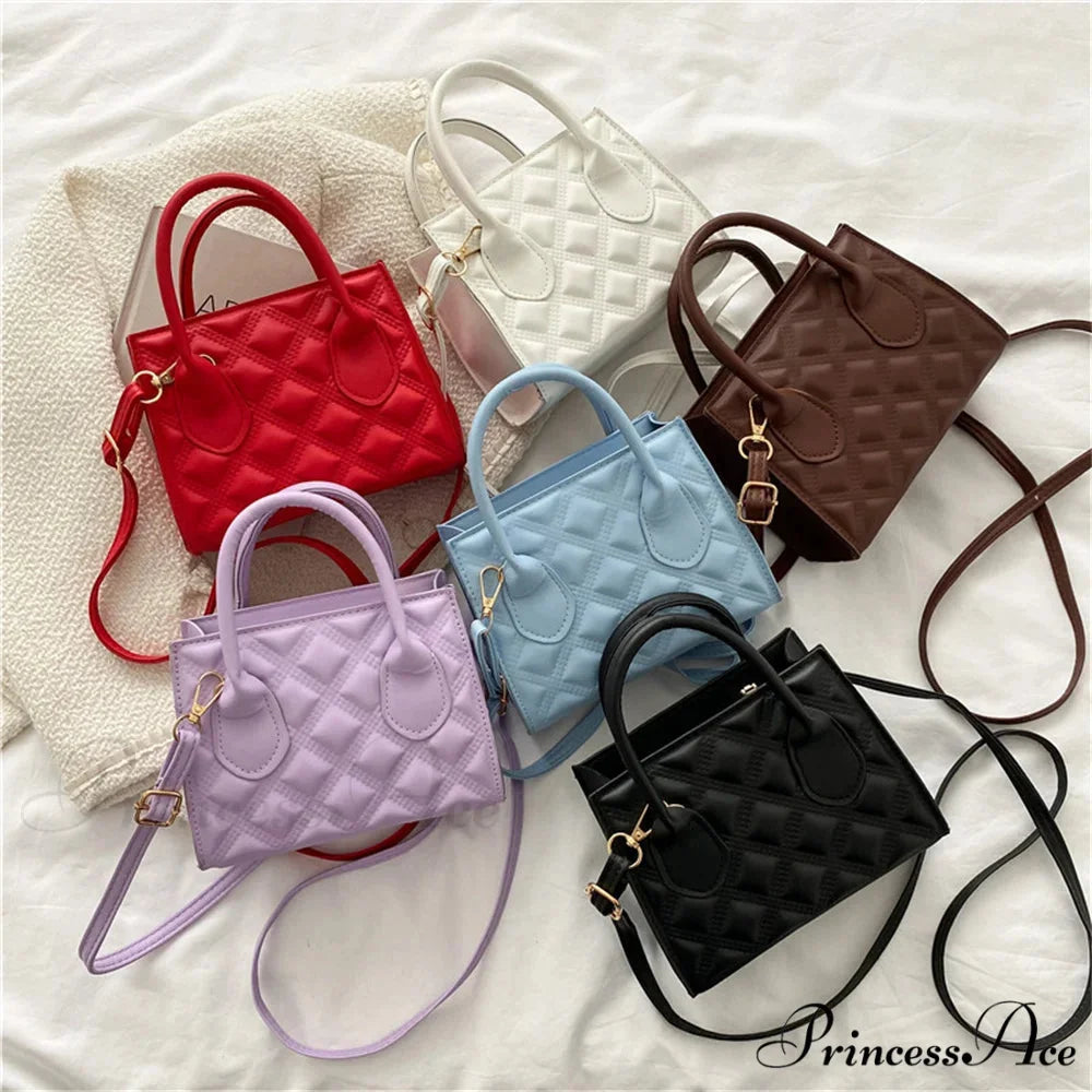 Stylish Vintage Faux Leather Petite Square Crossbody Purse