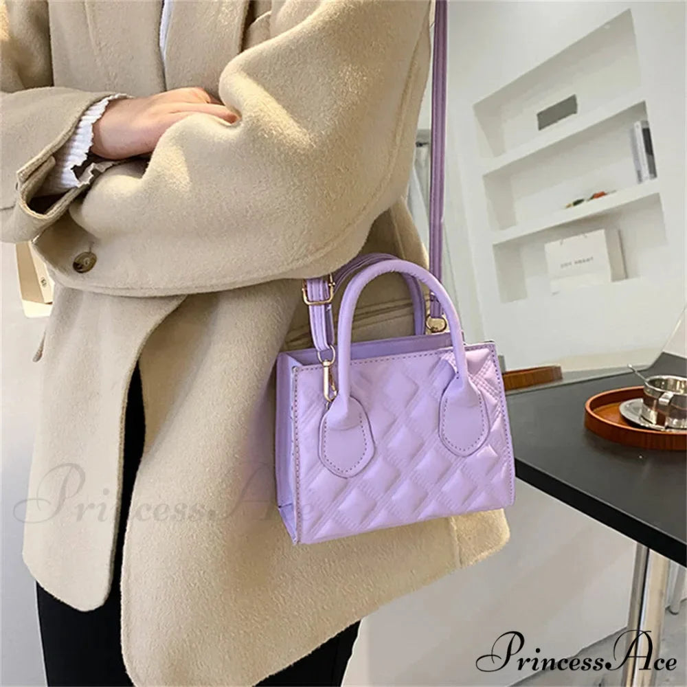 Stylish Vintage Faux Leather Petite Square Crossbody Purse