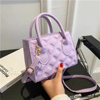 Stylish Vintage Faux Leather Petite Square Crossbody Purse