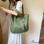 Stylish Women's Straw Woven Shoulder Purse