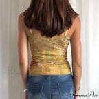 Summary Ribbon Bind Crop Top