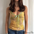 Summary Ribbon Bind Crop Top