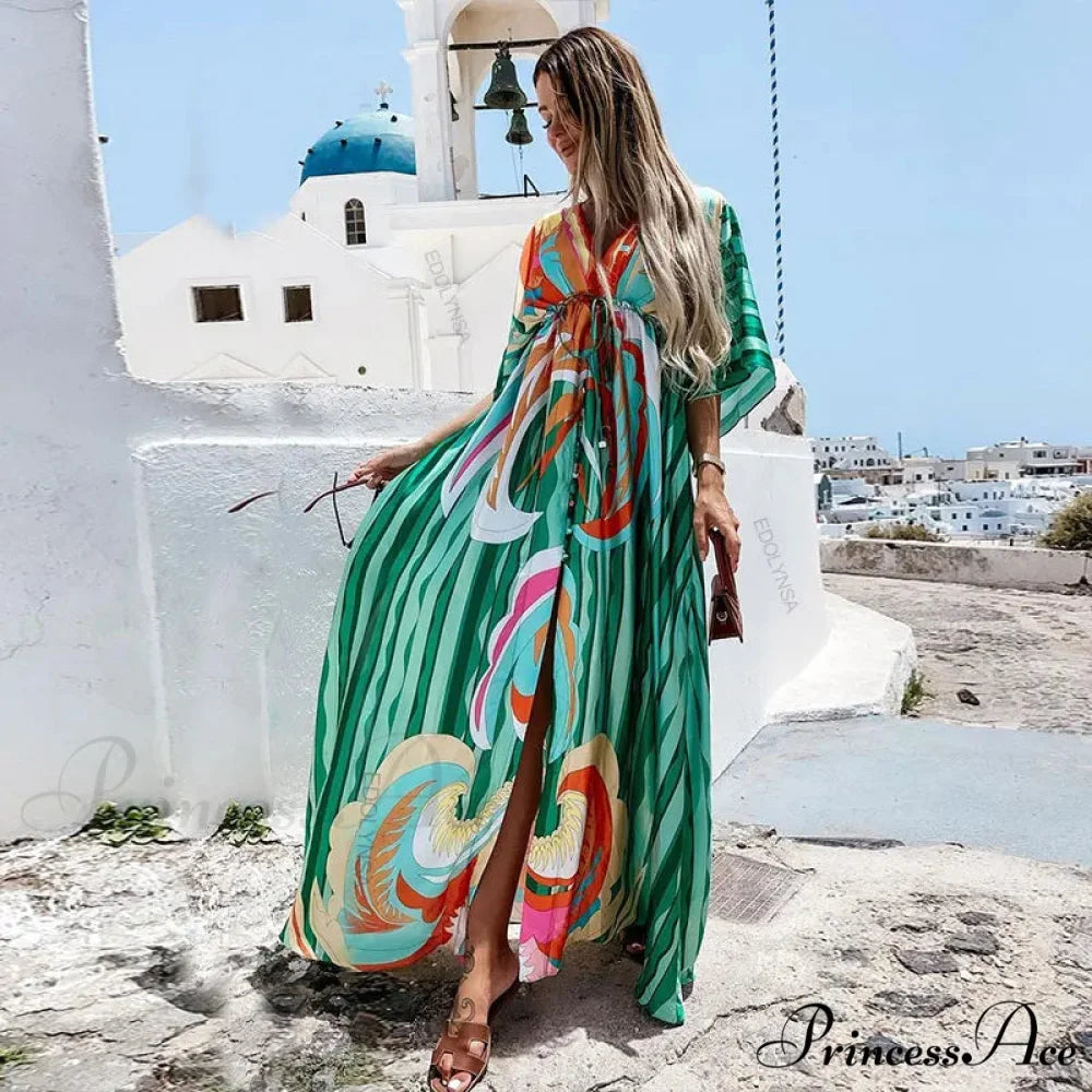 Summer Elegant Gorgeous Printing Long Party Boho Dress