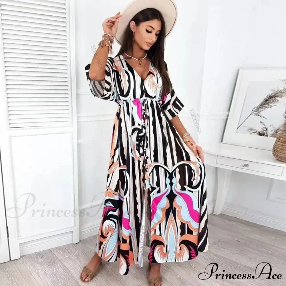 Summer Elegant Gorgeous Printing Long Party Boho Dress