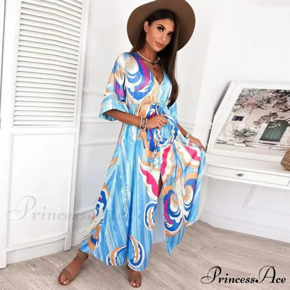 Summer Elegant Gorgeous Printing Long Party Boho Dress