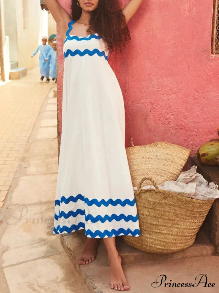 Summer Holiday Elegant Vintage Sling Long Maxi Boho Dress