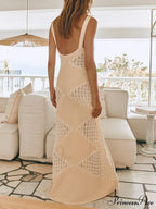 Summer Hollow See-through Charming Knitted Maxi Dress