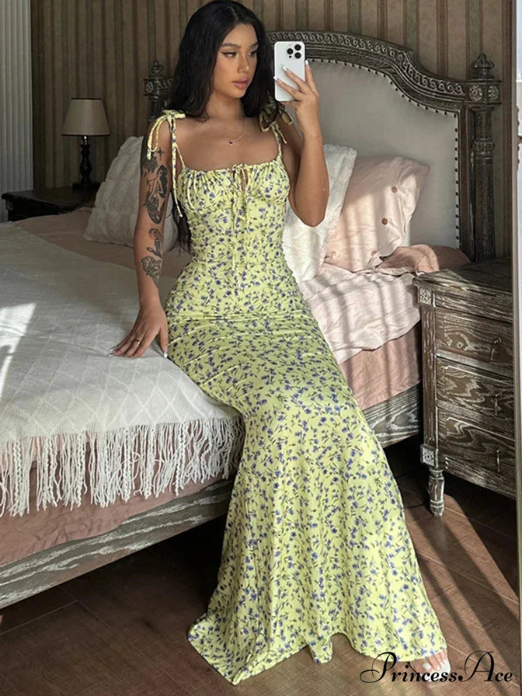 Summer Off Shoulder Lace Up Deep V Neck es Ladies Holiday Casual Long Woman Floral Dress