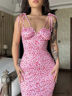 Summer Off Shoulder Lace Up Deep V Neck es Ladies Holiday Casual Long Woman Floral Dress