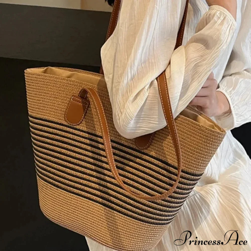 Summer Straw Bag Spacious Capacity Shoulder Bag