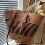 Summer Straw Bag Spacious Capacity Shoulder Bag