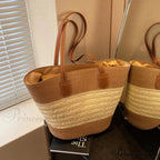 Summer Straw Bag Spacious Capacity Shoulder Bag
