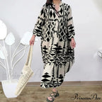 Summer Vintage Elegant Long Sleeve Boho Dress