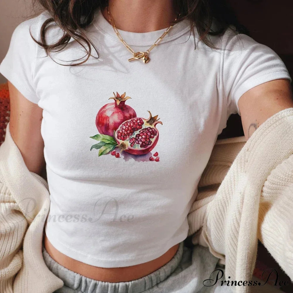 Summer Y2K Cherry Print T-shirt