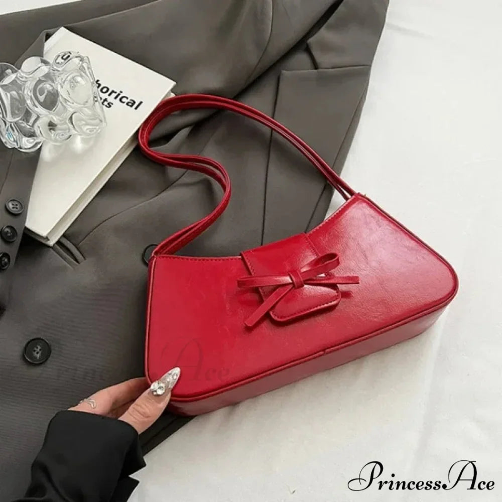 Superior-Quality Vintage Faux Leather Underarm Bag