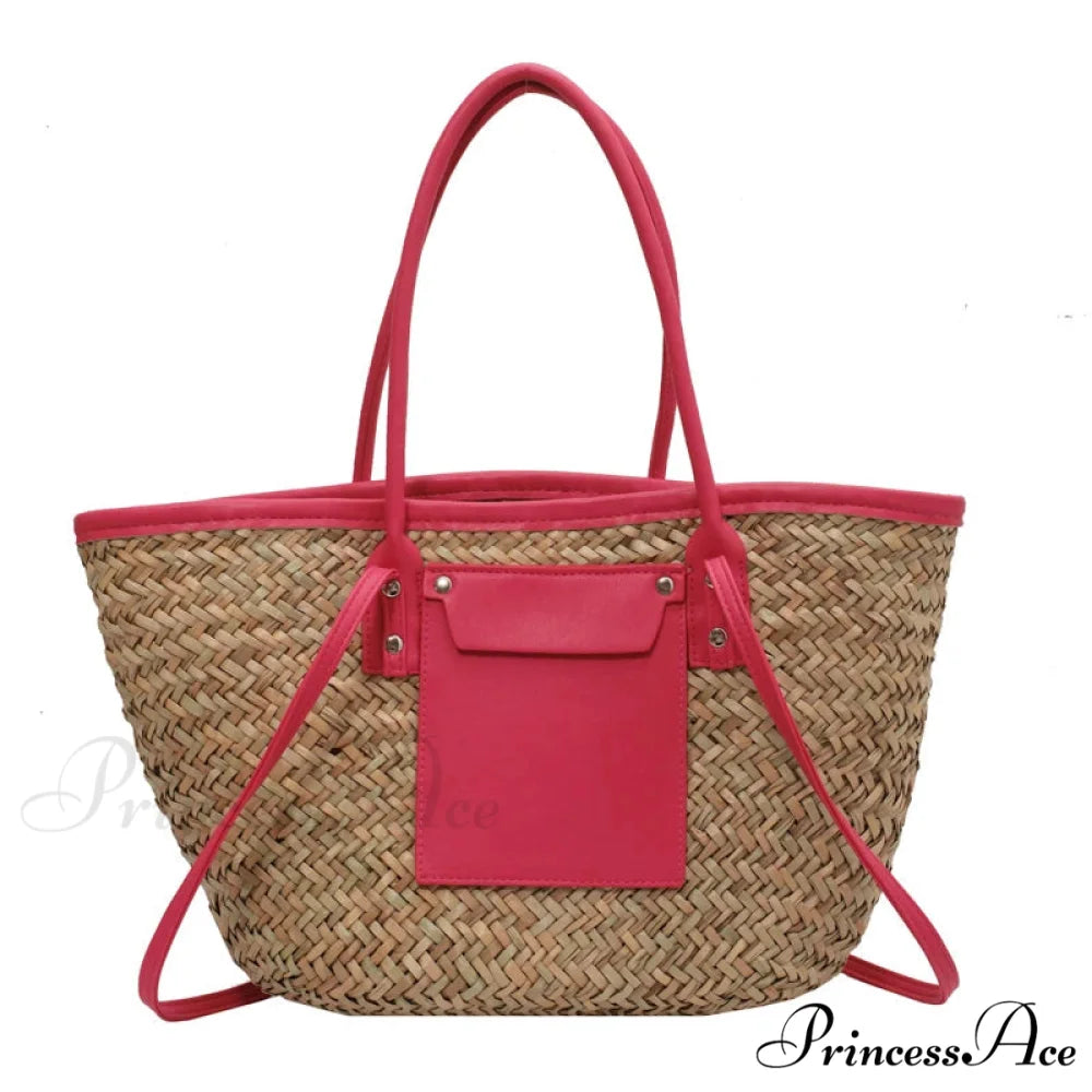 Superior Straw Summer Tote Beach Handbag