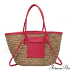 Superior Straw Summer Tote Beach Handbag