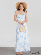 Suspend Crop Tank Top Cinch A-line Skirt Floral Dress