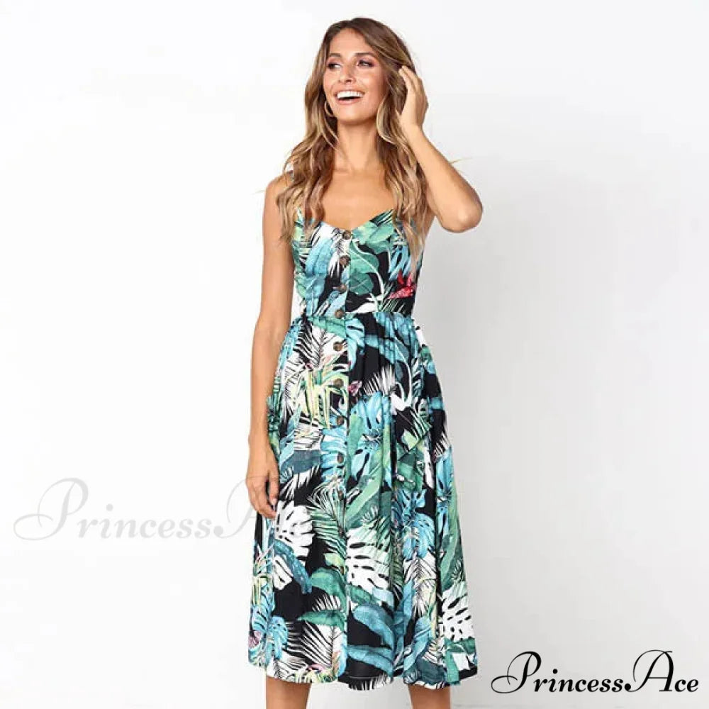 Suspend V-neck Sleeveless Floral Holiday Dress