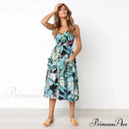 Suspend V-neck Sleeveless Floral Holiday Dress