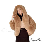 Sustainable Faux Fox Hooded Coat