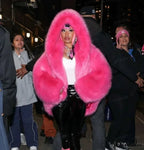 Sustainable Faux Fox Hooded Coat