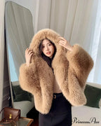 Sustainable Faux Fox Hooded Coat