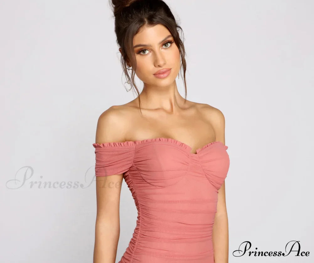 Sweet And Stunning Charming Mesh Mini Dress